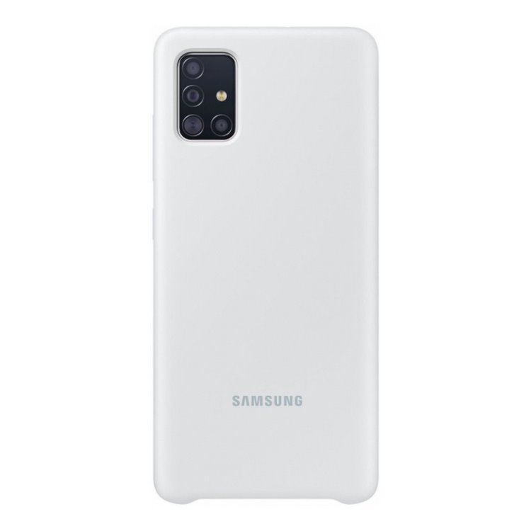 Pouzdro Samsung Silicone Cover EF-PA715TSE pro Samsung Galaxy A71-A715F, Silver
