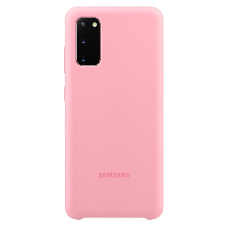 Pouzdro Samsung Silicone Cover EF-PG980TPE pro Samsung Galaxy S20-G980F, Pink