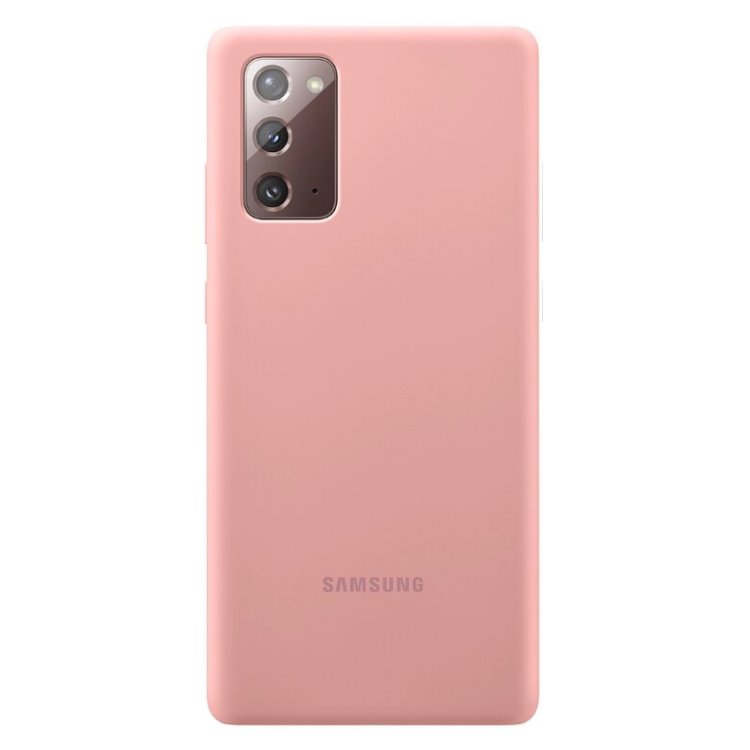 Pouzdro Samsung Silicone Cover pro Galaxy Note 20-N980F, copper brown (EF-PN980TAE)
