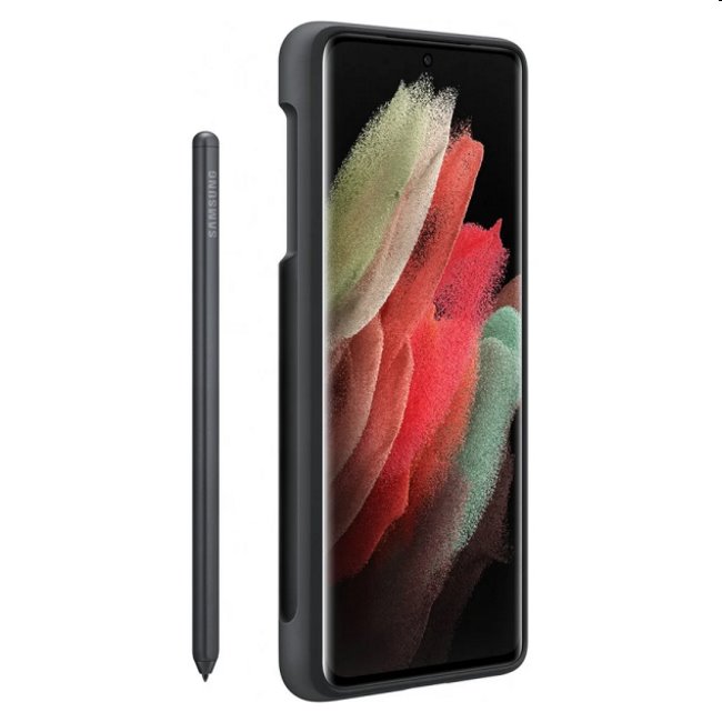 Pouzdro Silicone Cover pro Samsung Galaxy S21 Ultra - G998B, black + S-Pen (EF-PG99PT)