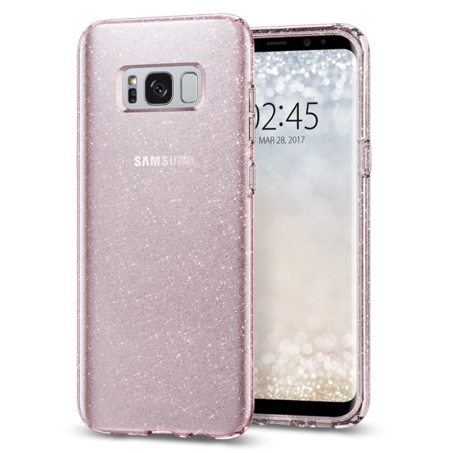 Pouzdro Spigen Liquid Crystal Glitter pro Samsung Galaxy S8 Plus-G955F, Rose Quartz