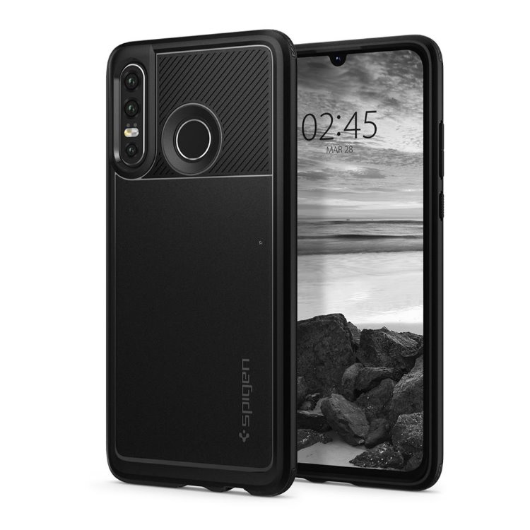 Puzdro Spigen Rugged Armor pre Huawei P30 Lite, čierne