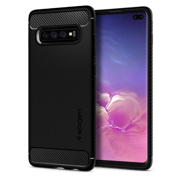 Pouzdro Spigen Rugged Armor pro Samsung Galaxy S10 Plus-G975F, Black