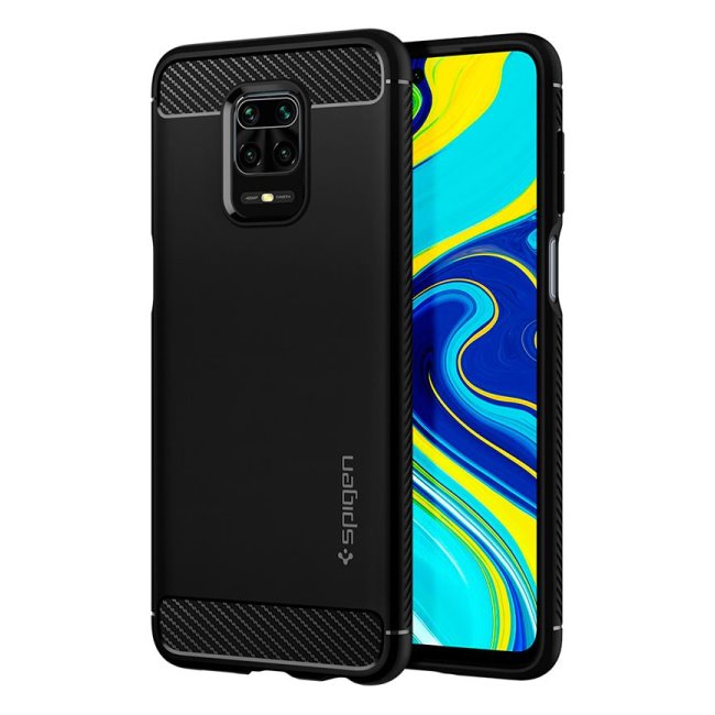 Pouzdro Spigen Rugged Armor pro Xiaomi Redmi Note 9S, černé