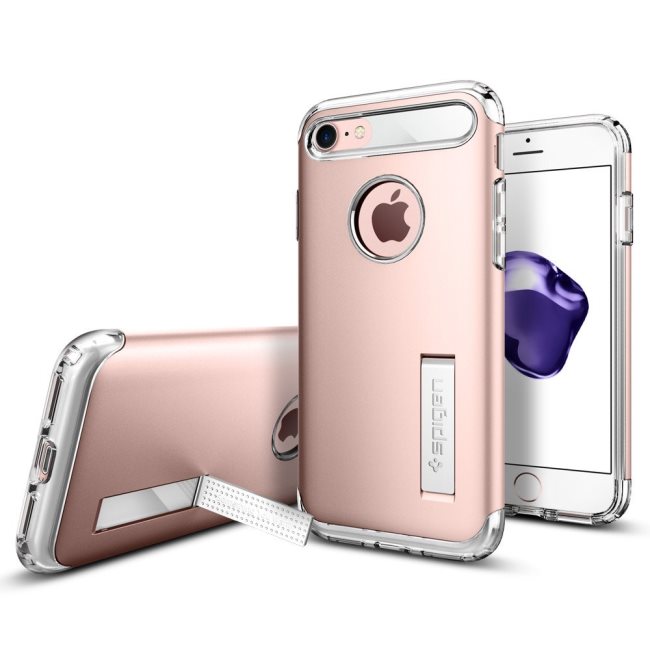 Pouzdro Spigen Slim Armor pro Apple iPhone 7 a iPhone 8, Rose Gold