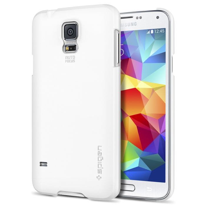 Pouzdro Spigen Ultra Fit pro Samsung Galaxy S5 - G900 a S5 Neo - G903, Smooth White