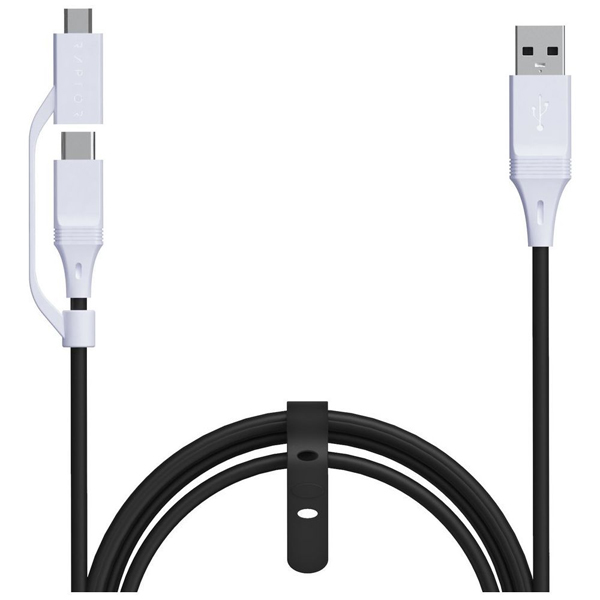 Raptor Gaming CC200 Play & Charge cable for PS4, PS5, black