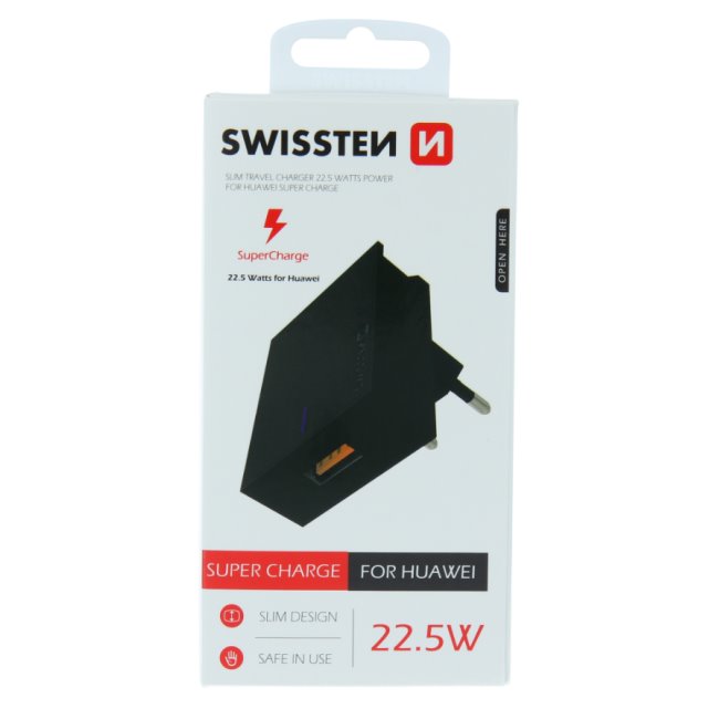 Rychlonabíječka Swissten Huawei Super Charge 22.5W, černá
