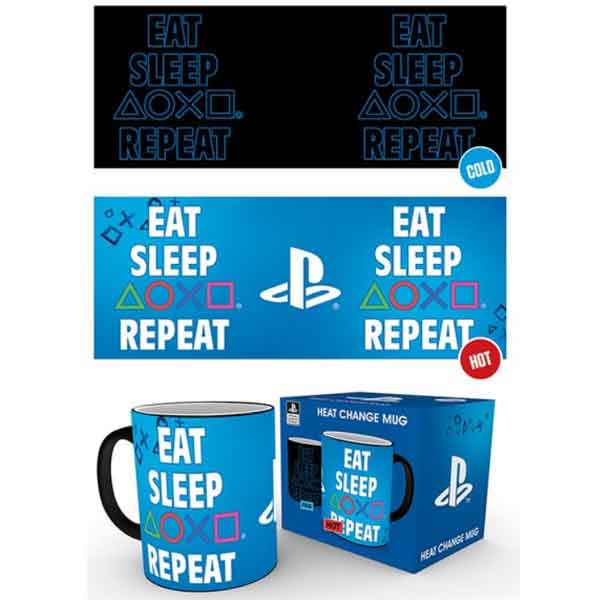 Hrnek Playstation Eat Sleep Repeat Heat Change