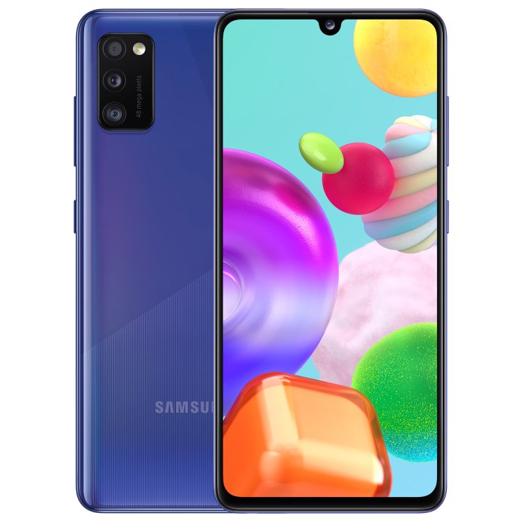 Samsung Galaxy A41 - A415F, 4/64GB, Dual SIM | Blue, Třída C - použité, záruka 12 měsíců