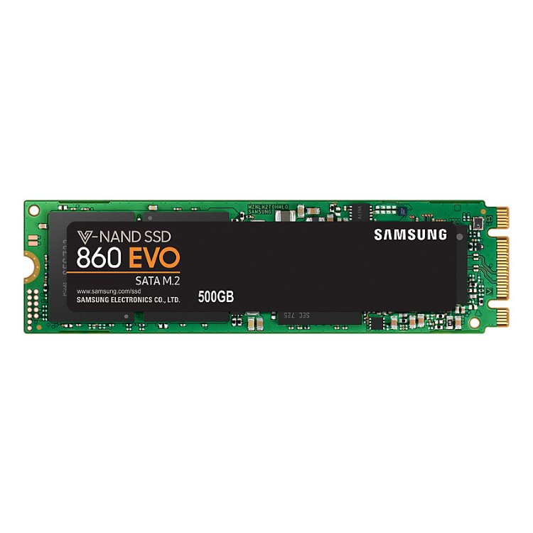 Samsung SSD 860 EVO, 500GB, SATA III M.2-rychlost 550/520 MB/s (MZ-N6E500BW)