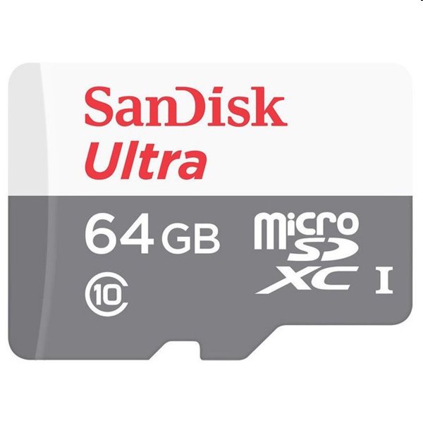 SanDisk Micro SDXC Ultra 64GB, Class 10 - rychlost 100 MB/s (SDSQUNR-064G-GN3MN)