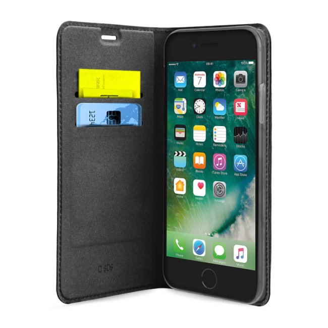 SBS pouzdro Book Wallet Lite pro iPhone SE 20/SE 22/8/7/6S/6, černé