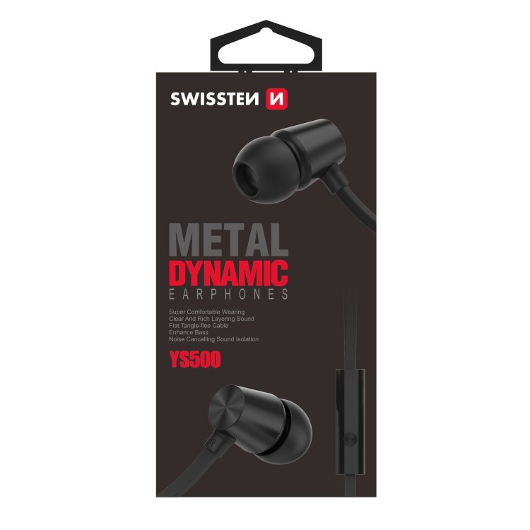 Sluchátka Swissten Dynamic YS500, černé