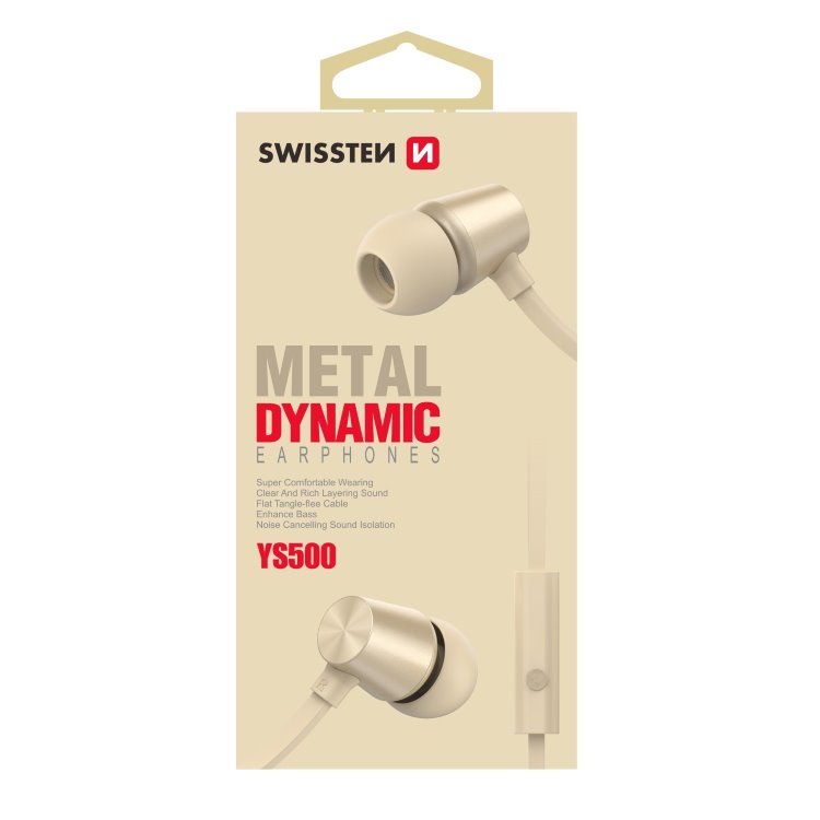 Sluchátka Swissten Dynamic YS500, zlaté
