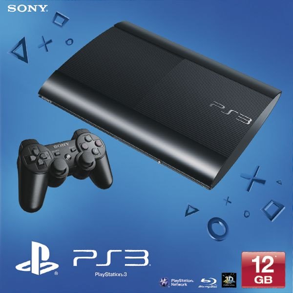 Sony PlayStation 3 super slim 12GB PS3-BAZAR (použité zboží, smluvní záruka 12 měsíců)