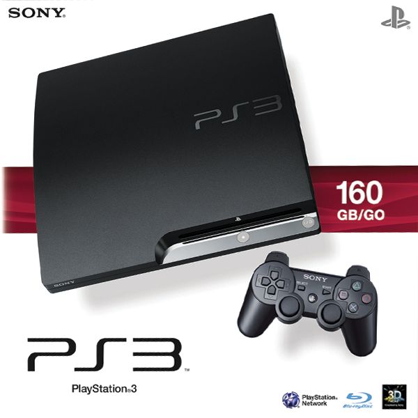 Sony PlayStation 3 slim 160GB, black-BAZAR (použité zboží, smluvní záruka 12 měsíců)