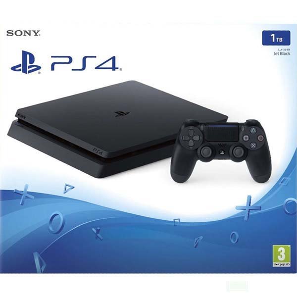 Sony PlayStation 4 Slim 1TB, jet black-Použitý zboží, smluvní záruka 12 měsíců