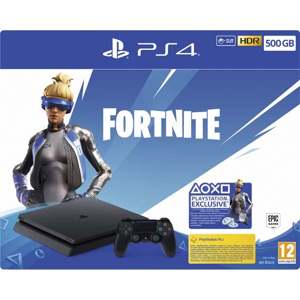 Sony PlayStation 4 Slim 500GB, jet black (Fortna Bundle)-OPENBOX (Rozbalené zboží s plnou zárukou)