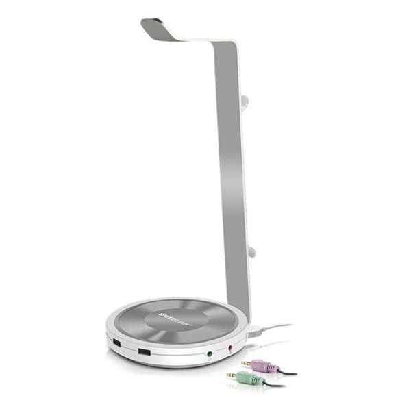 Speedlink Estrada Multifunctional Gaming Headset Stand with USB Hub-Sound Card Combination, white