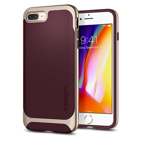 Spigen kryt Neo Hybrid Herringbone pro iPhone 8 Plus-Burgundy