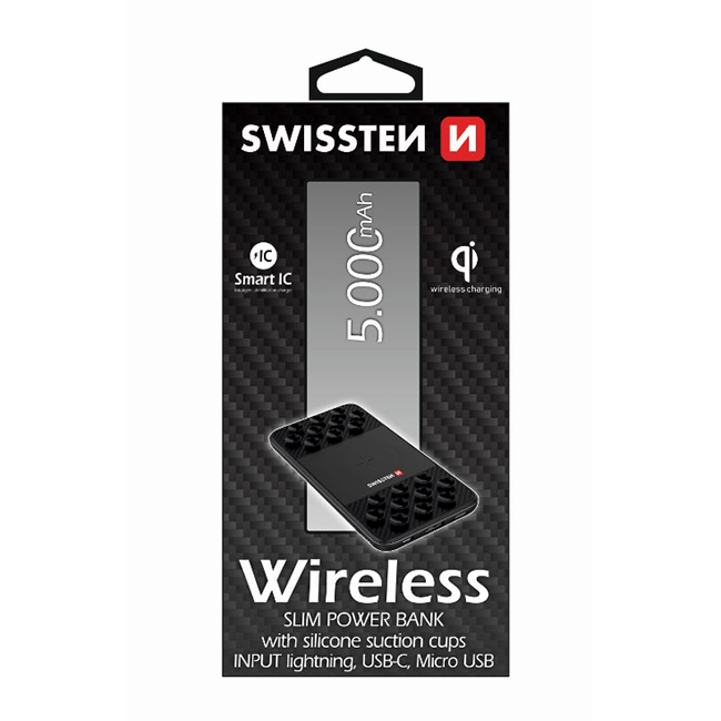 Swissten Wireless Slim Powerbank 5.000 mAh
