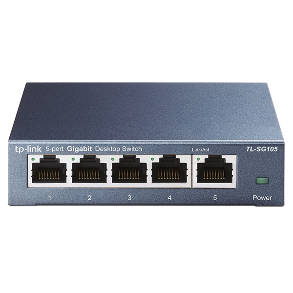 TP-Link TL-SG105 5x Gigabit Desktop Switch, steel grey TP-Link TL-SG105 5x Gigabit Desktop Switch, steel grey