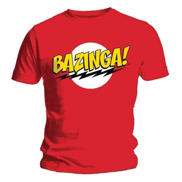Tričko Big Bang Theory: Bazinga !, red L