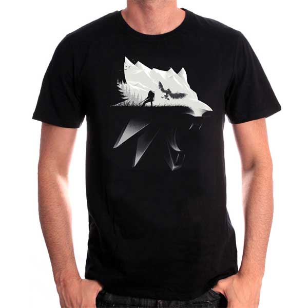 Tričko Witcher-Wolf Silhouette XL
