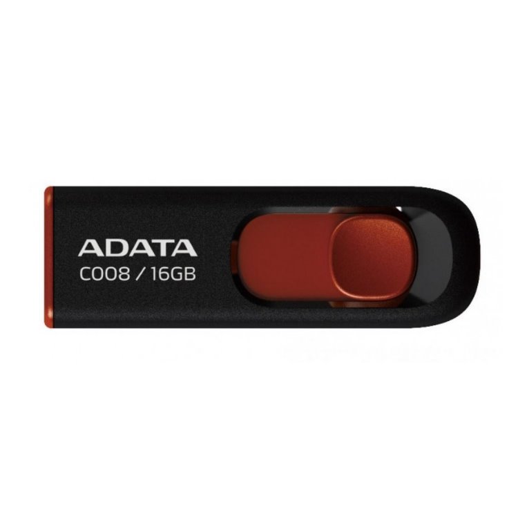 USB klíč A-Data C008, 16GB, USB 2.0, Black (AC008-16G-RKD)