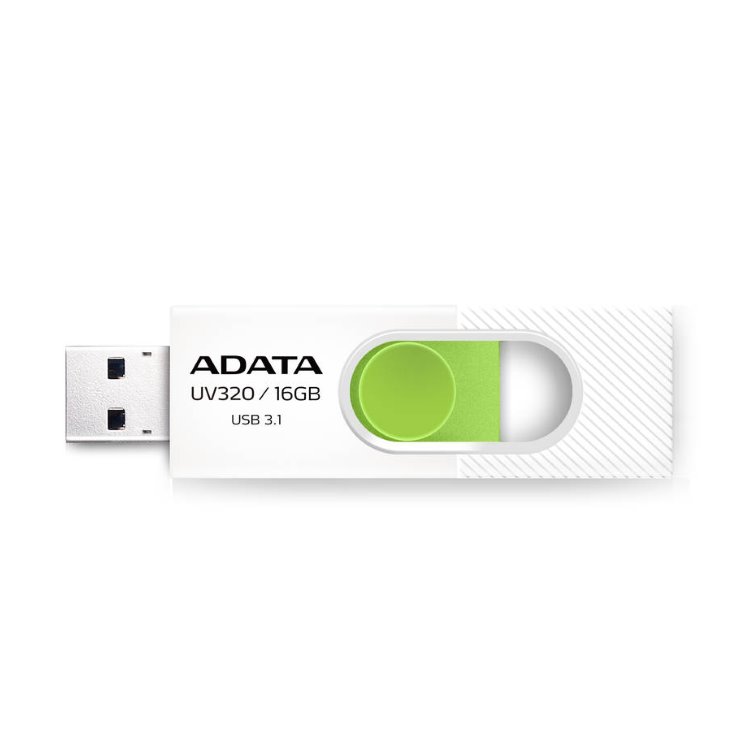 USB klíč A-DATA UV320, 16GB, USB 3.1-rychlost 80 MB/s, White (AUV320-16G-RWHGN)