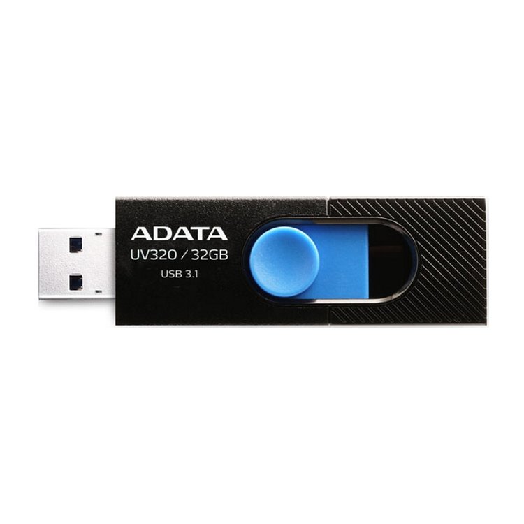 USB klíč A-DATA UV320, 32GB, USB 3.1-rychlost 80 MB/s, Black (AUV320-32G-RBKBL)