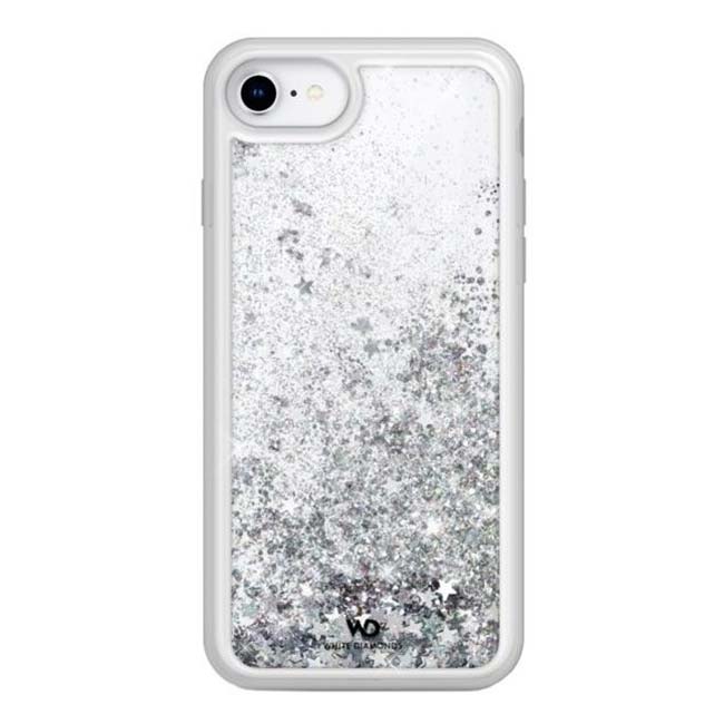 Pouzdro White Diamonds Sparkle pro Apple iPhone SE 20/SE 22/6/7/8, Silver Stars