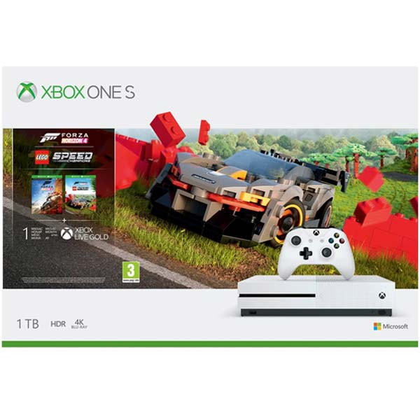 Xbox One S 1TB + Forza Horizon 4 CZ + Forza Horizon 4: LEGO Speed \u200b\u200bChampions