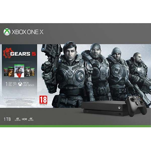 Xbox One X 1TB + Gears 5 + Gears of War 1,2,3,4