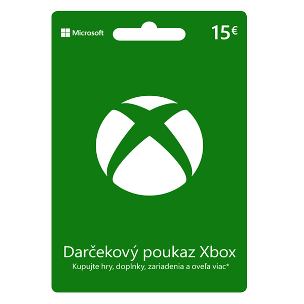 Xbox Store 15 €-elektronická peněženka