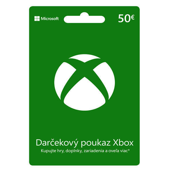 Xbox Store 50 €-elektronická peněženka