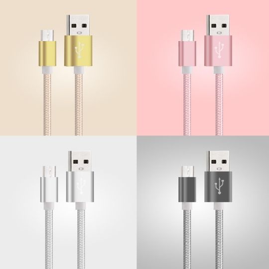 Datový a nabíjecí kabel s Micro USB konektorem, délka 1 metr, Pink