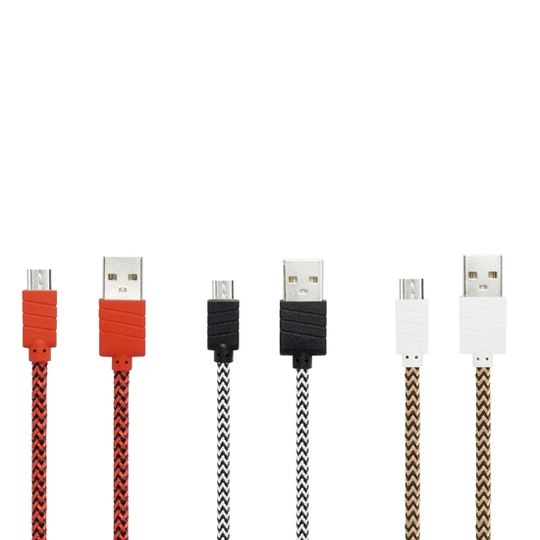 Datový a nabíjecí kabel s Micro USB konektorem, délka 1 metr, Red