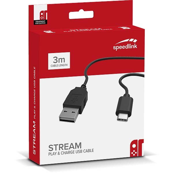 Nabíjecí kabel Speedlink Stream Play & Charge USB Cable pro Nintendo Switch Nabíjecí kabel Speedlink Stream Play & Charge USB Cable pro Nintendo Switch