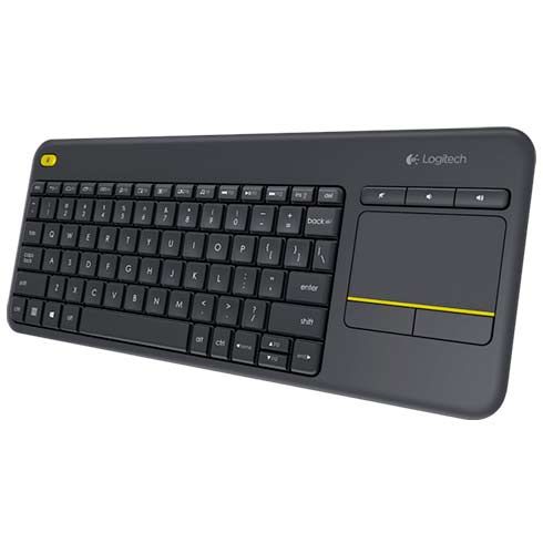 Logitech K400 Plus - Wireless Touch Keyboard - BLACK - SK/CZ Logitech K400 Plus - Wireless Touch Keyboard - BLACK - SK/CZ