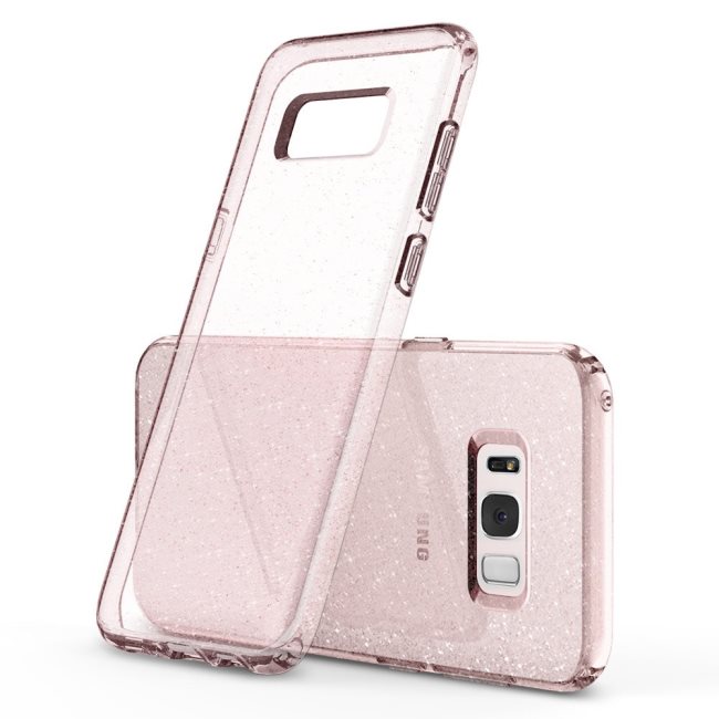 Pouzdro Spigen Liquid Crystal Glitter pro Samsung Galaxy S8 Plus-G955F, Rose Quartz