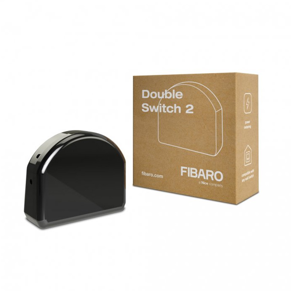 Fibaro Double Switch 2-dvojspínač, 2x 1.5kW, černý Fibaro Double Switch 2-dvojspínač, 2x 1.5kW, černý