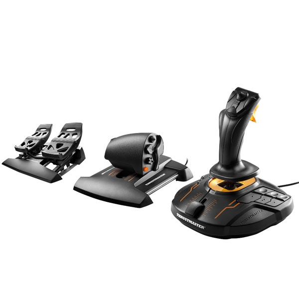 Thrustmaster T16000M FCS + Thrustmaster Plynový pedál TWCS Throttle + pedálová sada Thrustmaster T16000M FCS + Thrustmaster Plynový pedál TWCS Throttle + pedálová sada