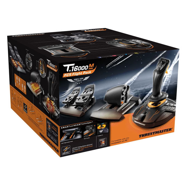 Thrustmaster T16000M FCS + Thrustmaster Plynový pedál TWCS Throttle + pedálová sada Thrustmaster T16000M FCS + Thrustmaster Plynový pedál TWCS Throttle + pedálová sada