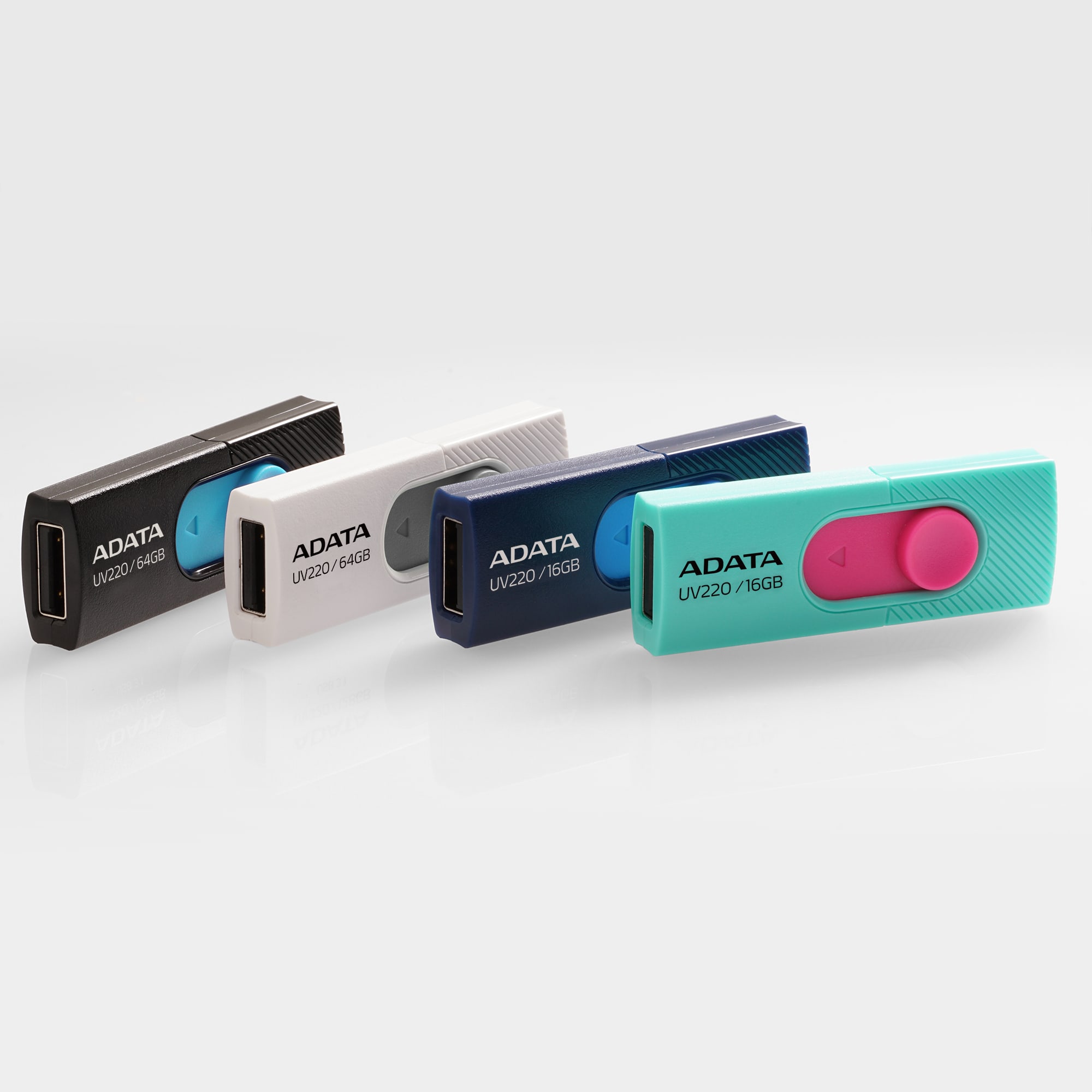 USB klíč A-DATA UV220, 32GB, USB 2.0, White (AUV220-32G-RWHGY)
