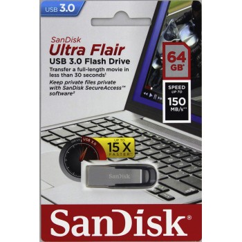USB klíč SanDisk Ultra Flair, 64GB, USB 3.0-rychlost 150 MB/s (SDCZ73-064G-G46) USB klíč SanDisk Ultra Flair, 64GB, USB 3.0-rychlost 150 MB/s (SDCZ73-064G-G46)