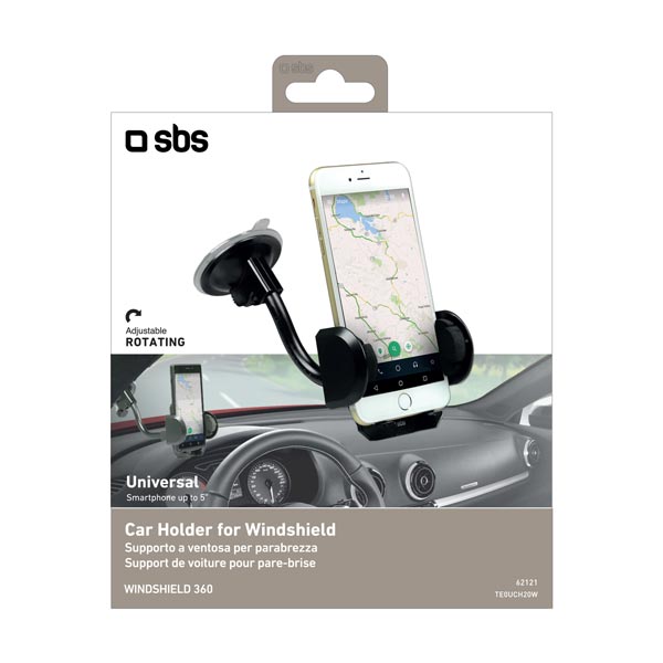 SBS Freeway držák do auta (s přísavkou) pro smartphony s displejem do 5" SBS Freeway držák do auta (s přísavkou) pro smartphony s displejem do 5"