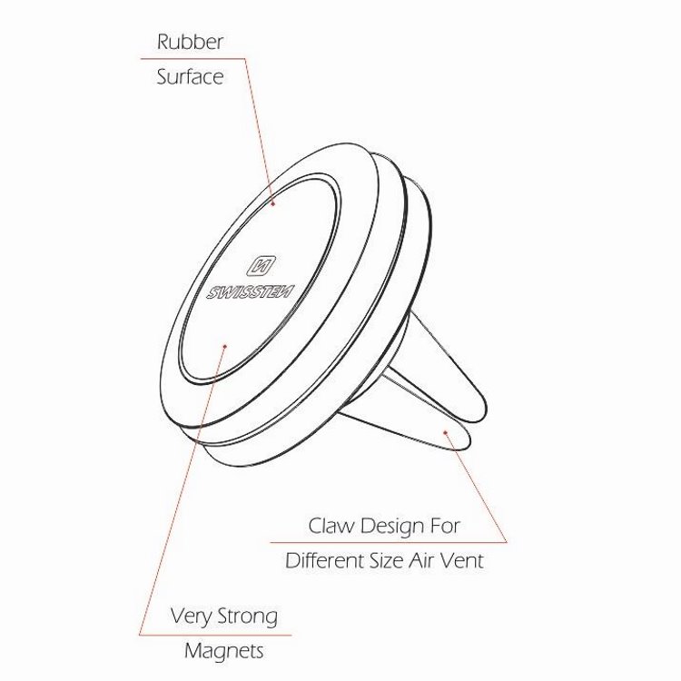 Magnetický držák Swissten S-Grip M4 do ventilace Magnetický držák Swissten S-Grip M4 do ventilace