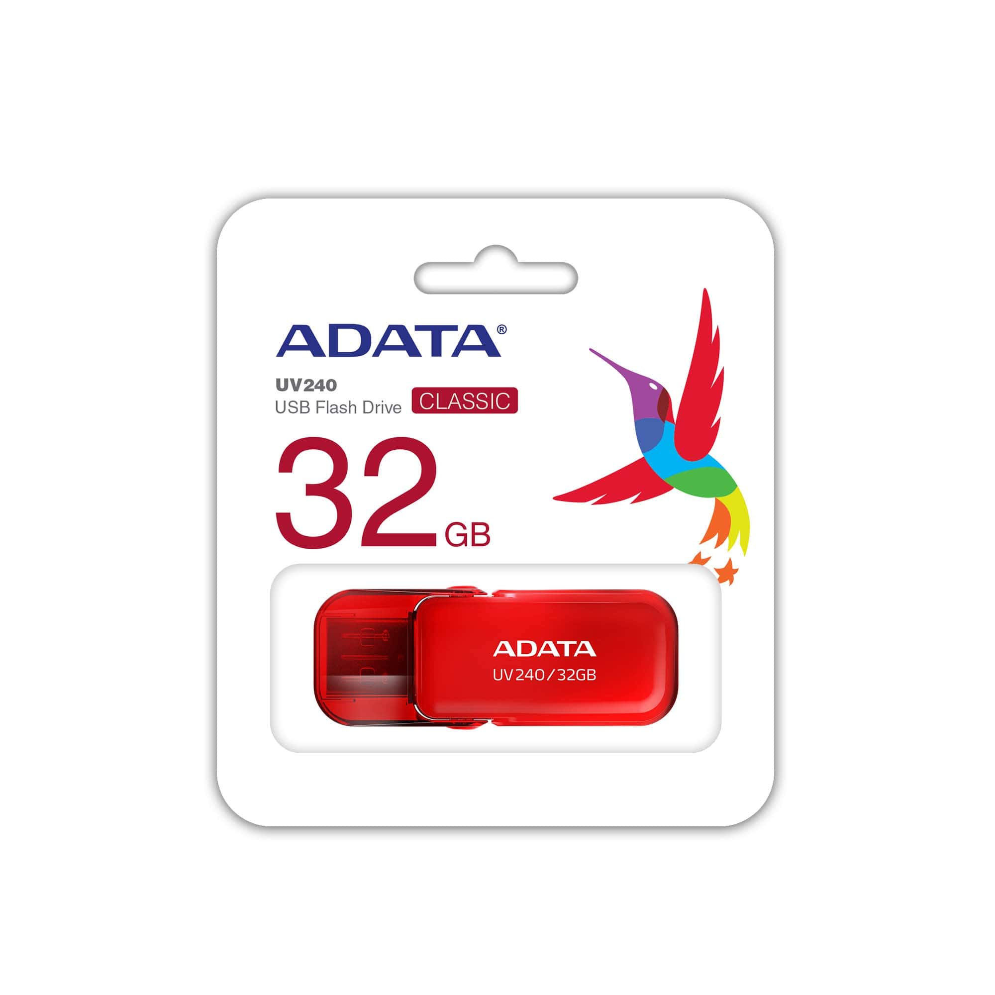 USB klíč A-DATA UV240, 32GB, Red (AUV240-32G-RRD)